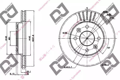 Тормозной диск DJ PARTS BD1272